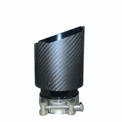 Rrhale Carbon Singel Rund 101/76mm. Twill Mate/Black 