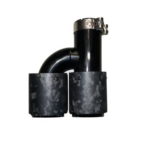 Rrhale H-Type Dobbelt Carbon Rund 89/63mm. Foged Mate/Black-RIGHT