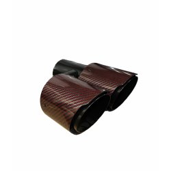 Rrhale H-Type Dobbelt Rd Carbon Rund 89/63mm. Twill Clear/Black-RIGHT