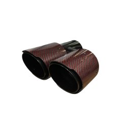 Rrhale H-Type Dobbelt Rd Carbon Rund 89/63mm. Twill Clear/Black-LEFT