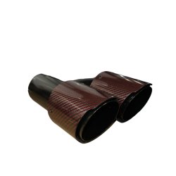 Rrhale H-Type Dobbelt Rd Carbon Rund 89/63mm. Twill Clear/Black-LEFT