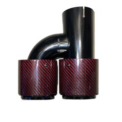 Rrhale H-Type Dobbelt Rd Carbon Rund 89/63mm. Twill Clear/Black-RIGHT