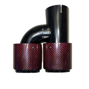 Rrhale H-Type Dobbelt Rd Carbon Rund 89/63mm. Twill Clear/Black-RIGHT