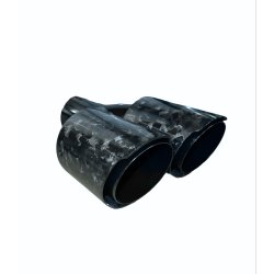 Rrhale Y-Type Dobbelt Carbon Rund 89/63mm. Foged Clear/Black 