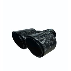 Rrhale Y-Type Dobbelt Carbon Rund 101/76mm. Foged Clear/Black 