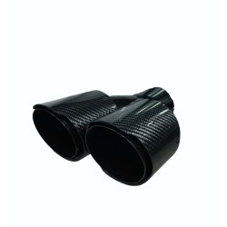 Rrhale Y-Type Dobbelt Carbon Rund 89/63mm. Twill Clear/Black 