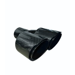 Rrhale Y-Type Dobbelt Carbon Rund 89/63mm. Twill Clear/Black 