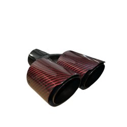 Rrhale Y-Type Dobbelt Rd Carbon Rund 101/76mm. Twill Clear/Black 