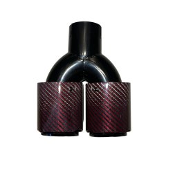 Rrhale Y-Type Dobbelt Rd Carbon Rund 101/76mm. Twill Clear/Black 