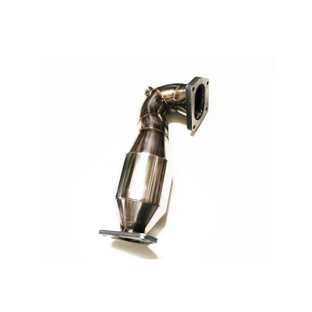 Downpipe for Fiat 500 (312) Abarth 1.4 16v � 76mm with 200 Zeller metal cat � 130mm Euro 4 compatible - made of stainless steel