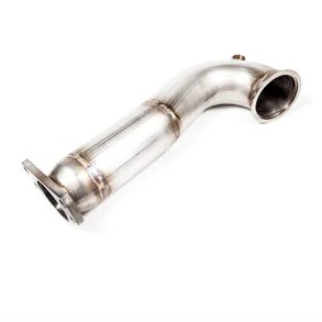 Downpipe for Abarth 500 Abarth Punto Evo 1.4T Multiair 16v � 76mm with 200 cell metal cat � 100mm - made of stainless steel - EURO 6