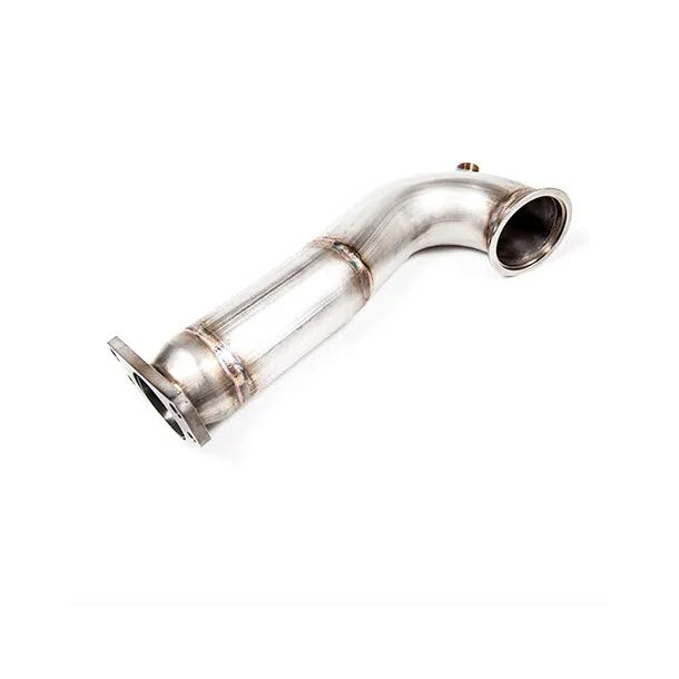Downpipe for Abarth 500 Abarth Punto Evo 1.4T Multiair 16v � 76mm with 200 cell metal cat � 100mm - made of stainless steel - EURO 6
