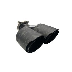 Rrhale Y-Type Dobbelt Carbon Rund 101/76mm. Foged Mate/Black  