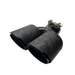 Rrhale Y-Type Dobbelt Carbon Rund 101/76mm. Foged Mate/Black  