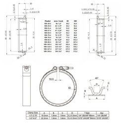 38 mm V-band st Aluminum