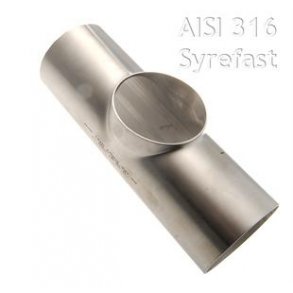 T-rr rustfrit  76 / 76 / 76 x 2,0 mm