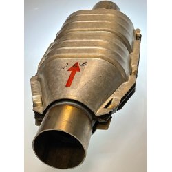 Oval katalysator med varmeskjold