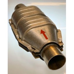 Oval katalysator med varmeskjold