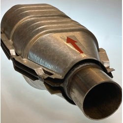 Oval katalysator med varmeskjold